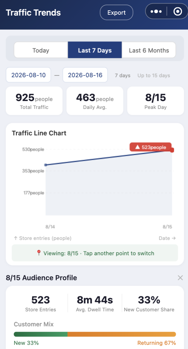 Intelligent Merchant Traffic Analytics Platform Screenshot 3